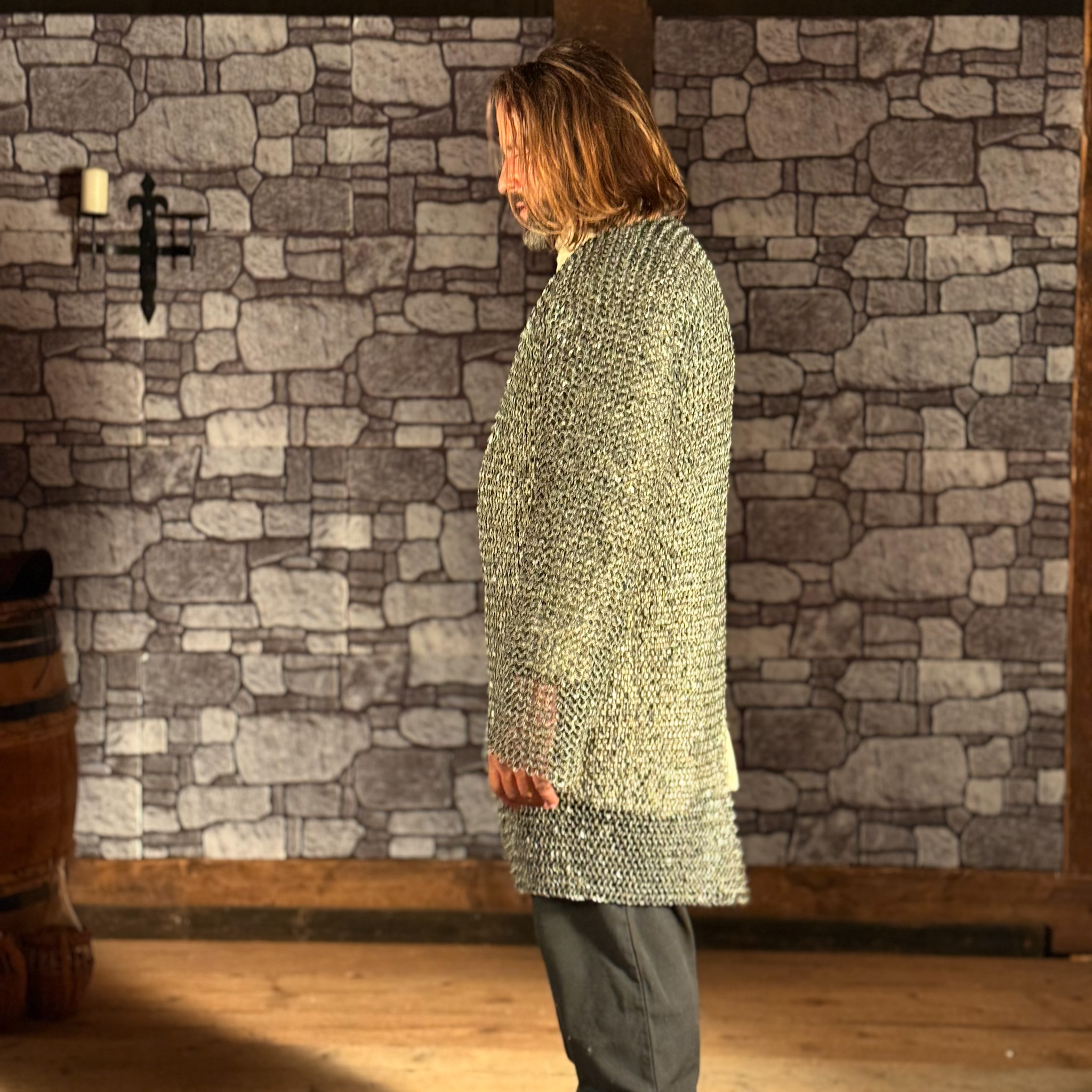 Kettenhemd Hauberk Rundring Vernietet 10mm