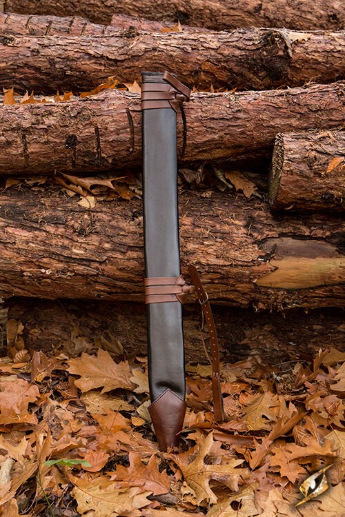 Schwertscheide lang Rechtshänder schwarz