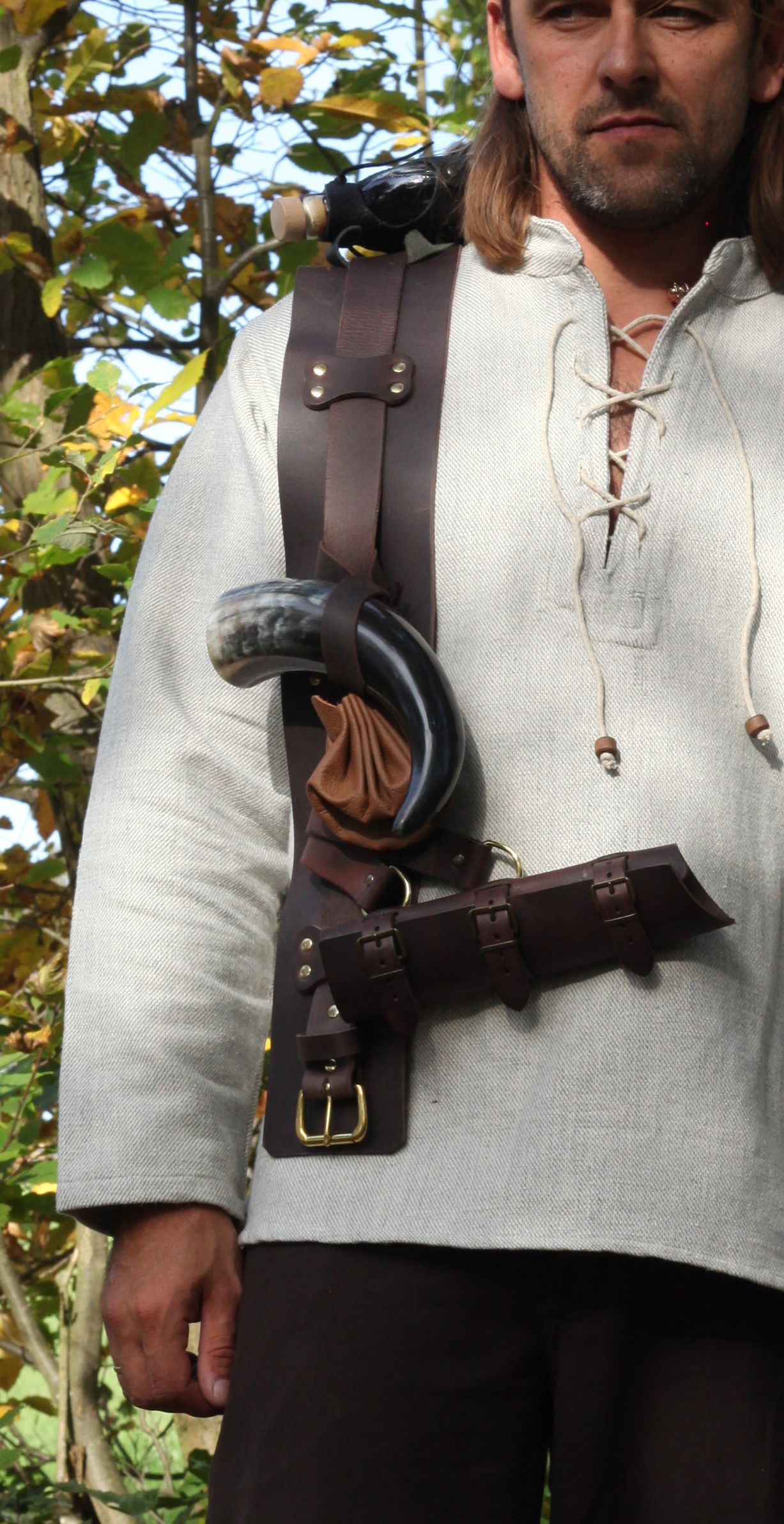 Breiter LARP Heldengürtel aus Leder