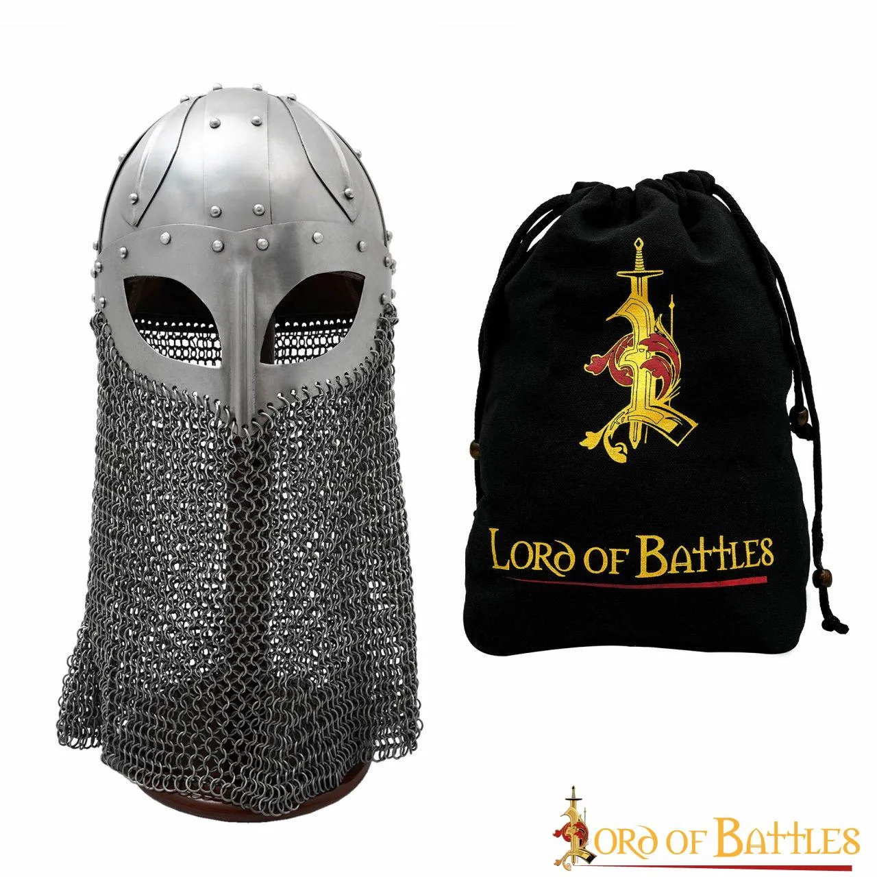 Wikinger Brillenhelm mit Kettenbrünne