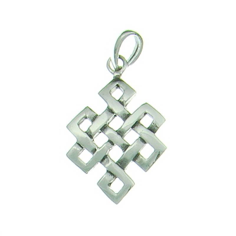 Silberanhänger endloser Knoten