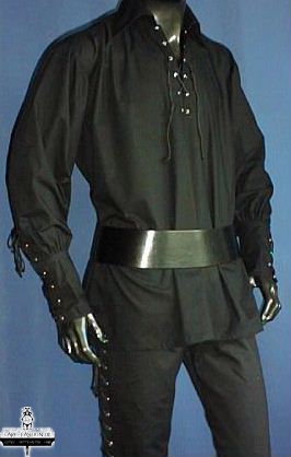 Schwarzes Piratenhemd