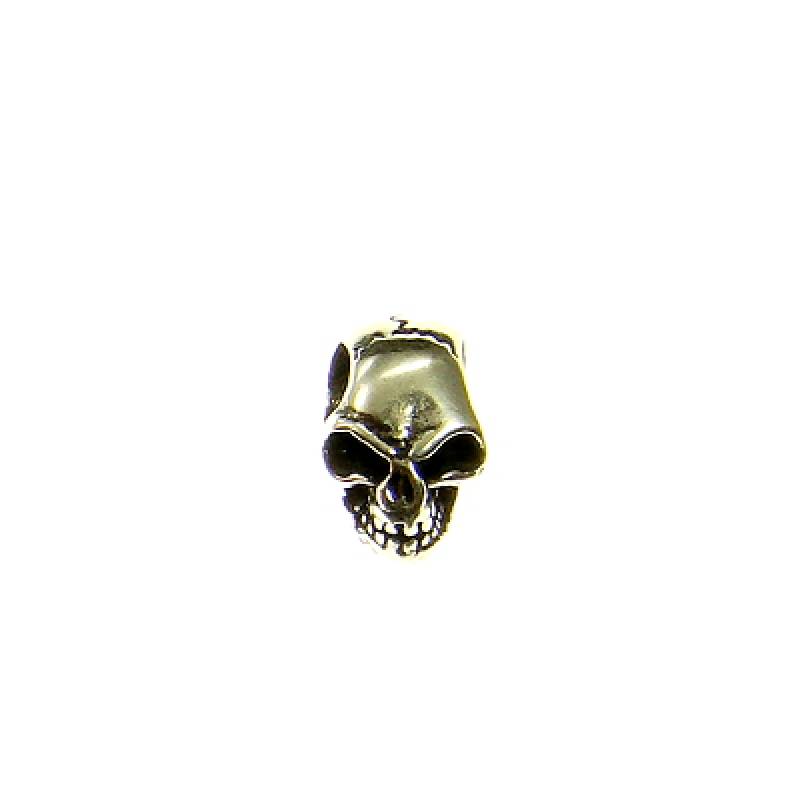 Silberanhänger Totenkopf Bead