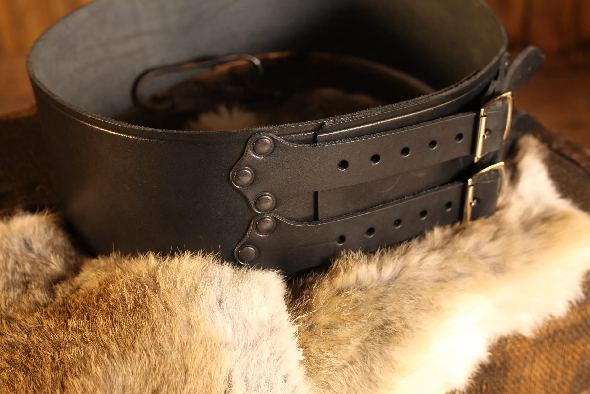 Breitgürtel aus Leder, 10cm