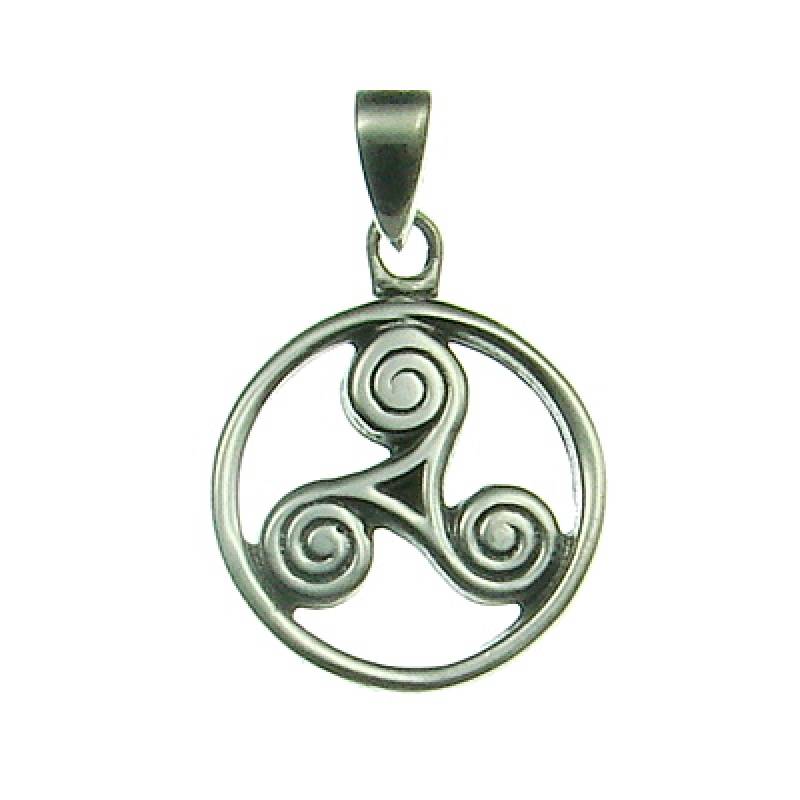 Silberanhänger Triskele im Kreis