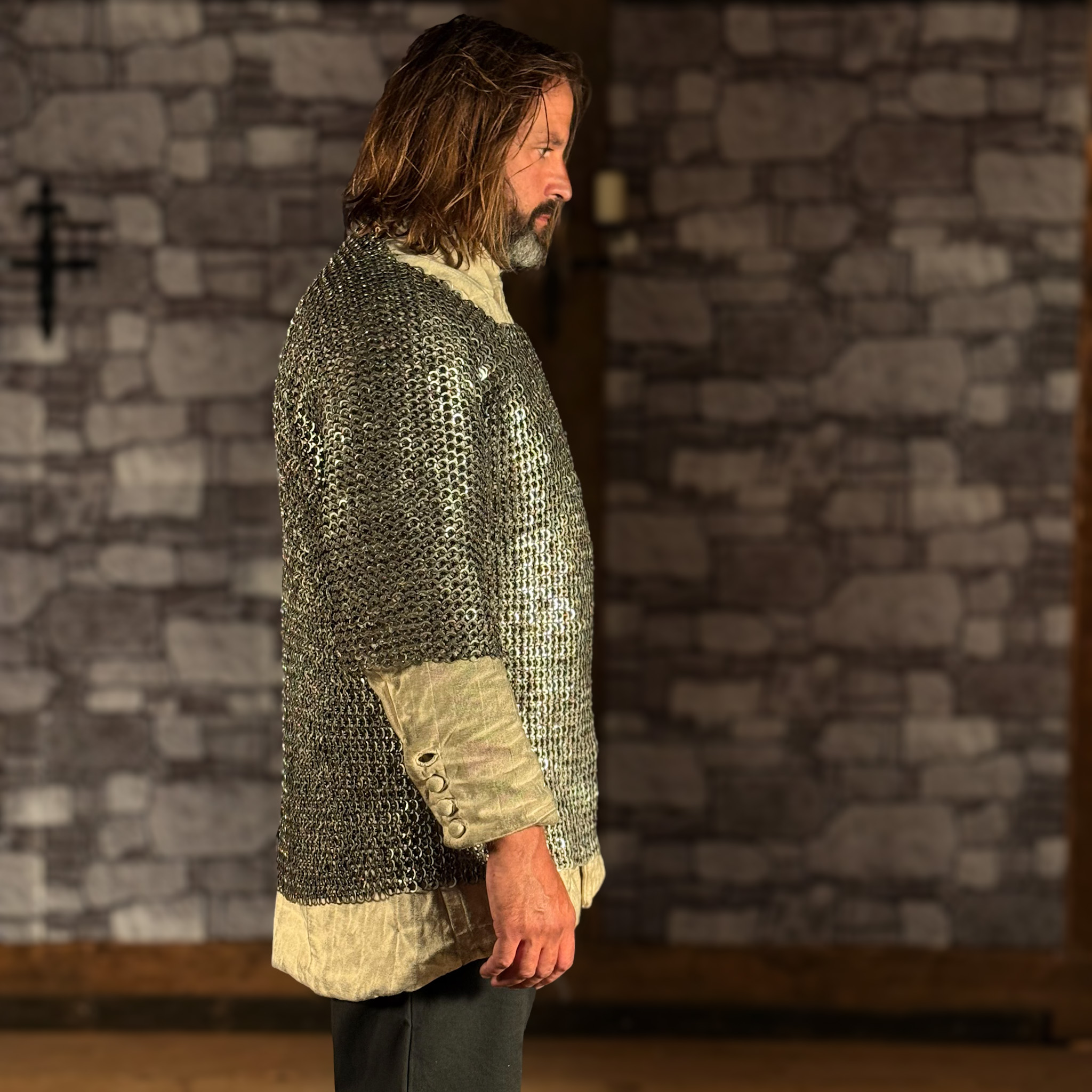 Kettenhemd Haubergeon Flachring ID 9mm, Edelstahl