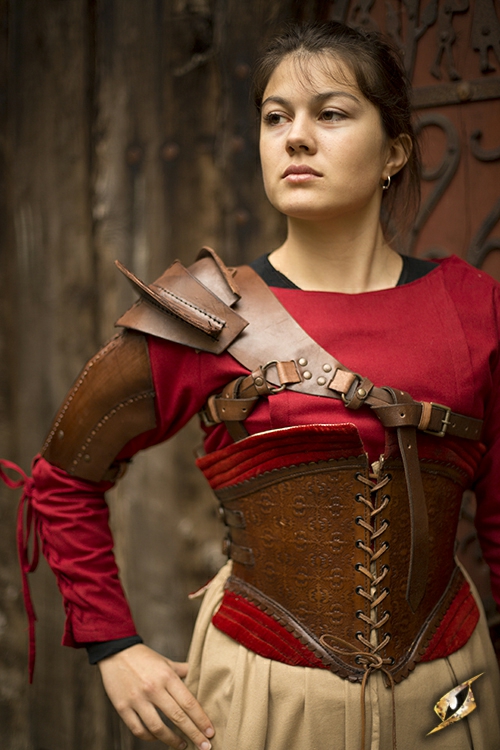 Braune Schulterrüstung L