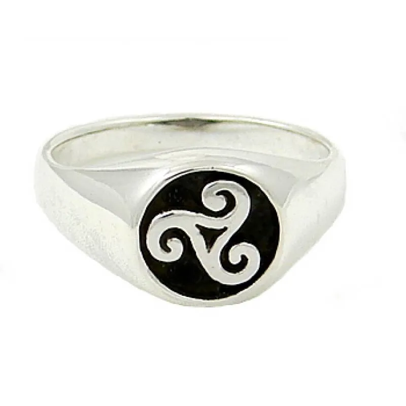 Silberring Triskele
