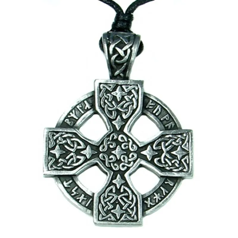 Zinnanhänger Nordisches Runenkreuz