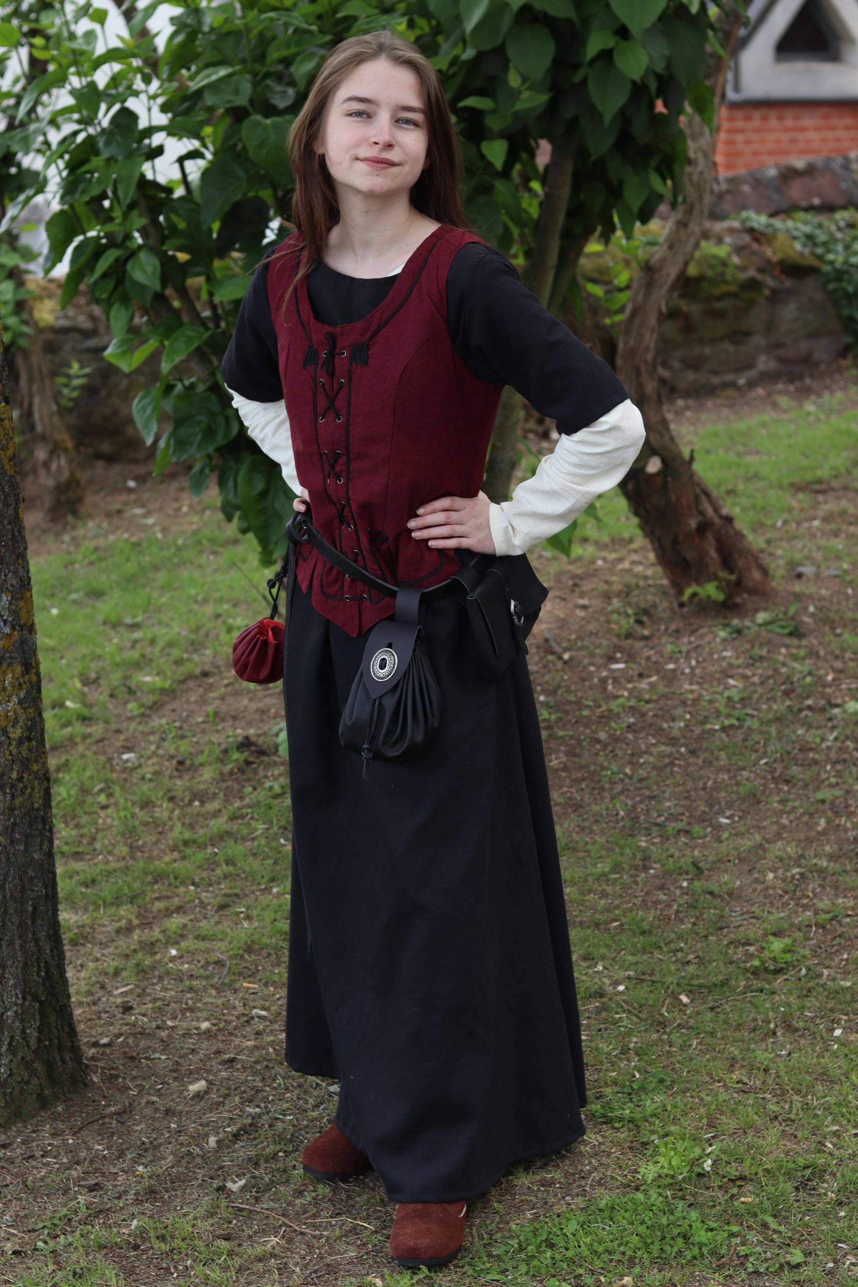 Kurzarmkleid aus Leinen Agnes