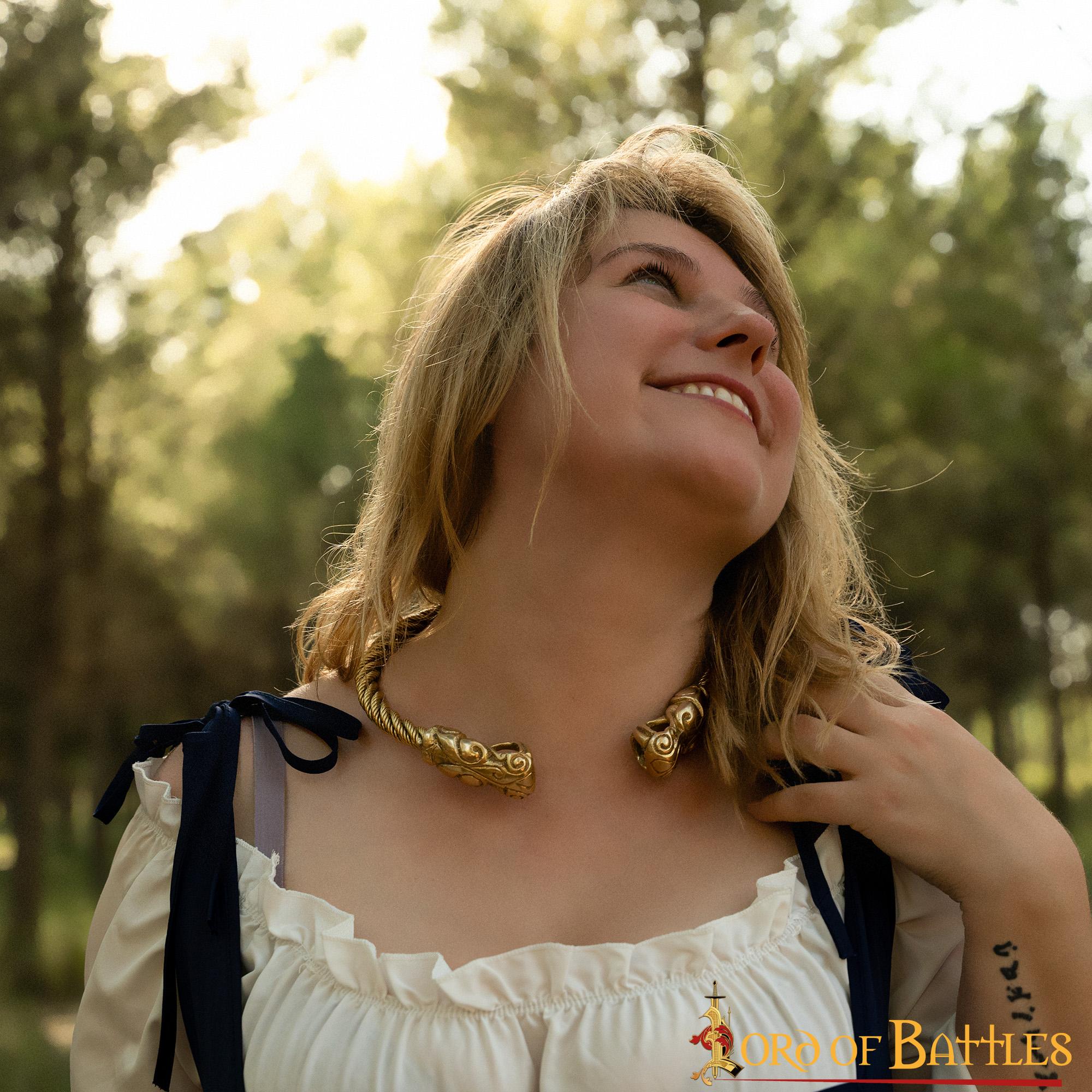 Viking Fenrir Wolf Torque, massives Messing