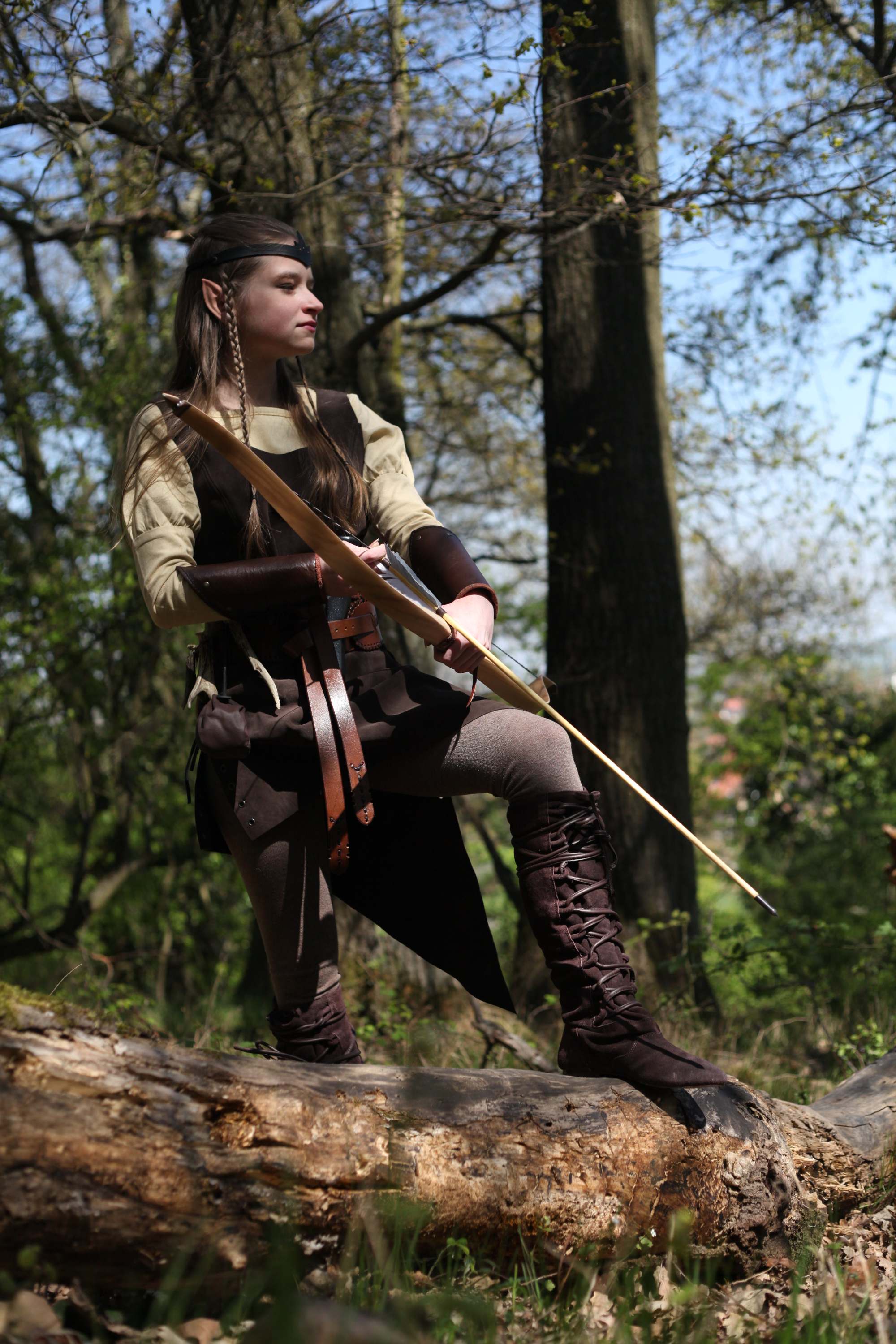 Schwarzes Lederdiadem