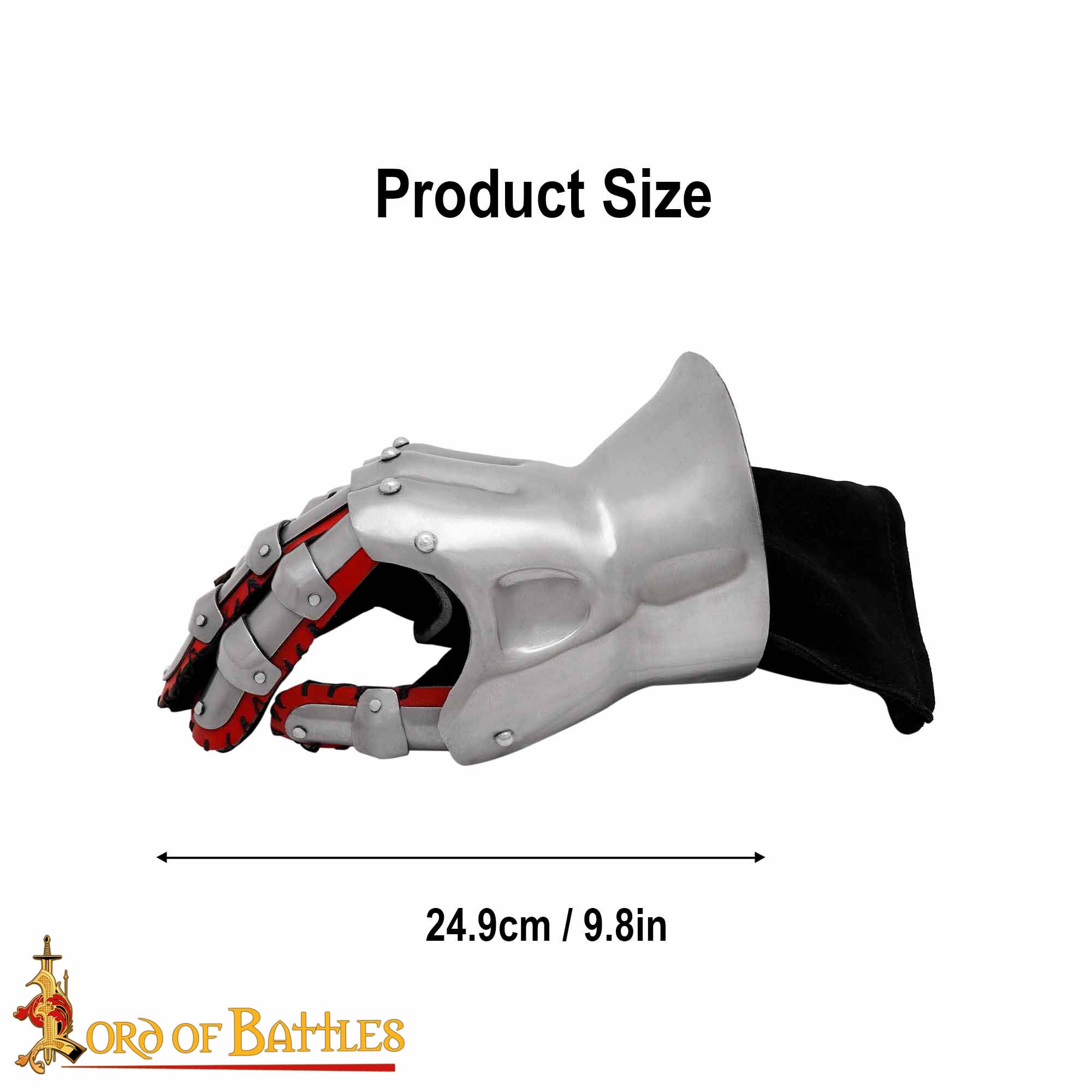 Mittelalterliche Sanduhr Stahlhandschuhe 14. Jhd.