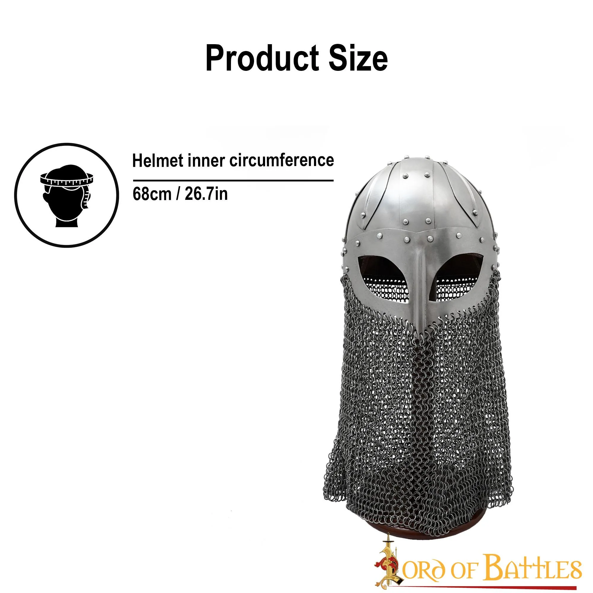 Wikinger Brillenhelm mit Kettenbrünne