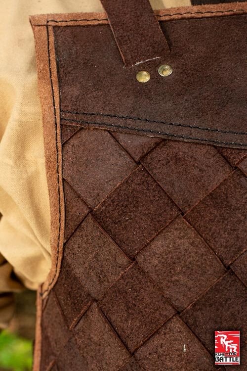 Braune Wikingerrüstung aus Leder