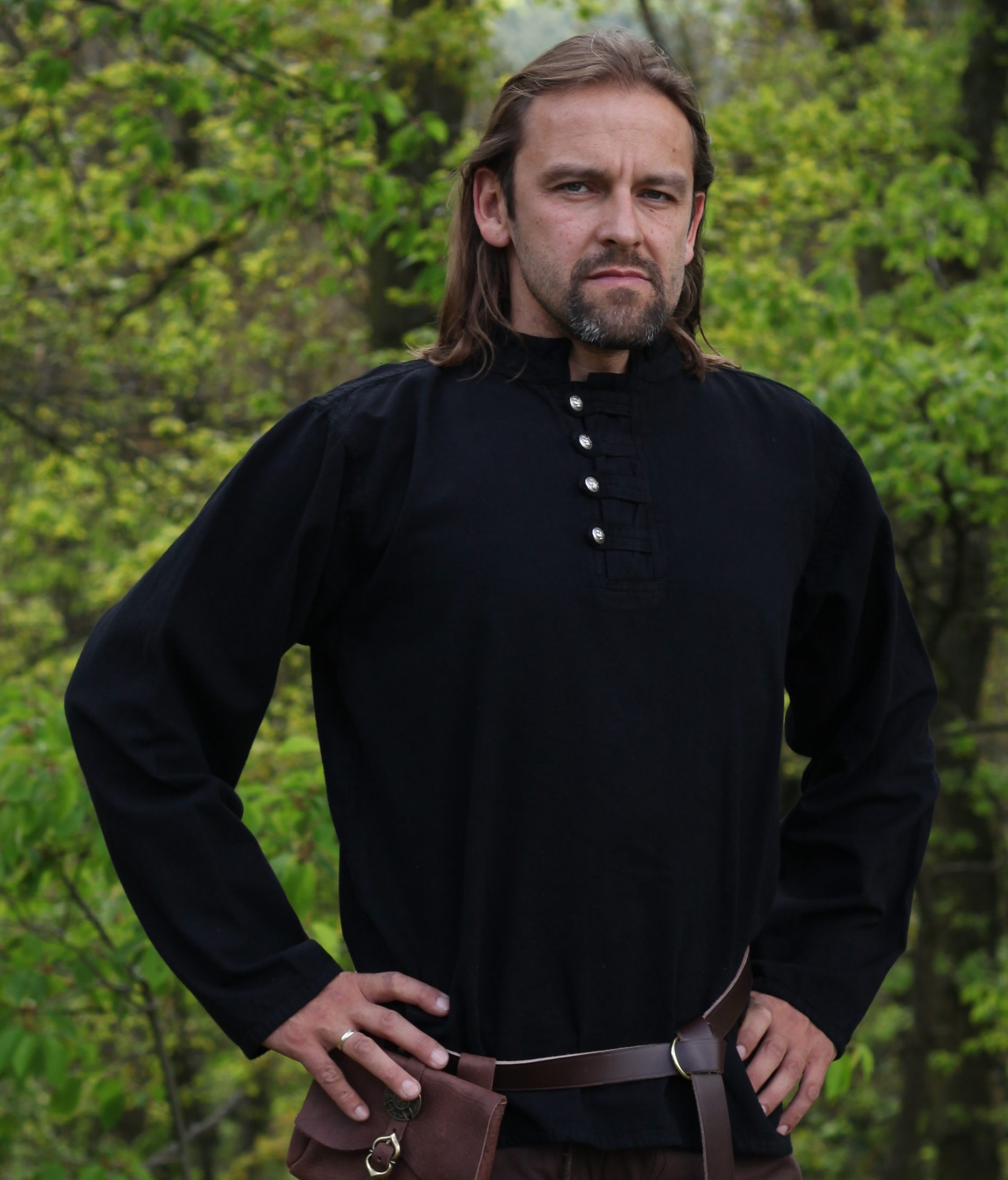 Piratenhemd, Mittelalterhemd, geknöpft