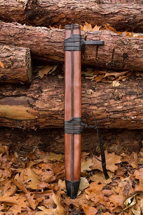 Schwertscheide lang Linkshänder braun