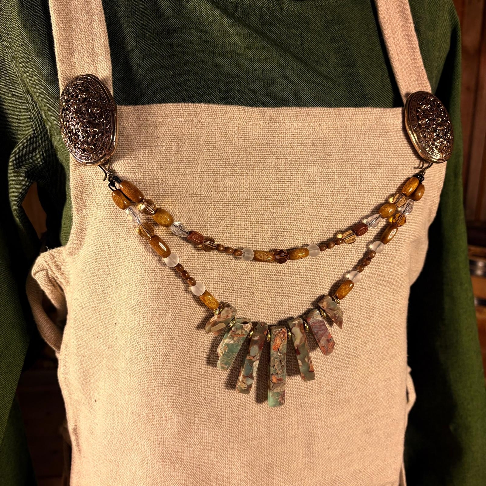 Fibelkette mit Steinstäbchen