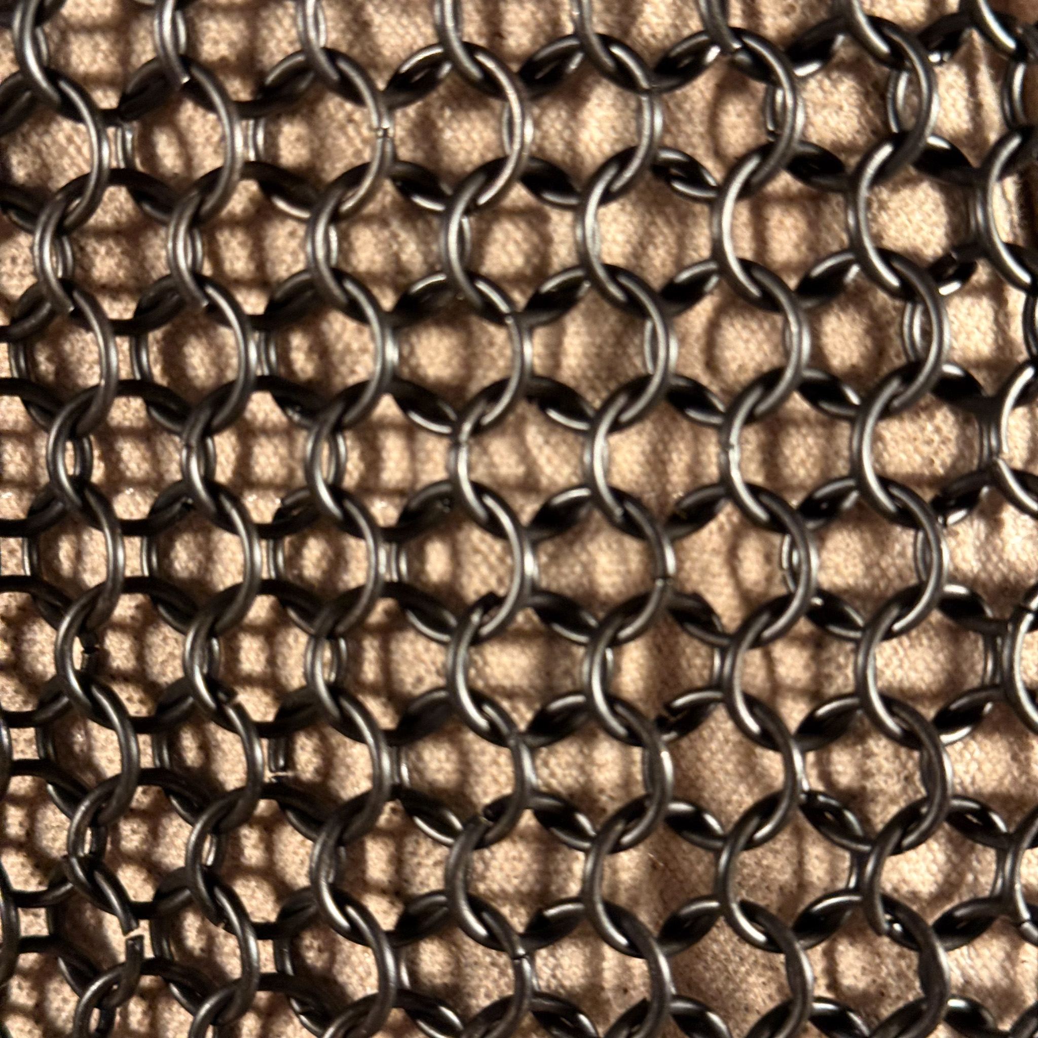Kettenhemd Haubergeon Rundring 10mm, brüniert