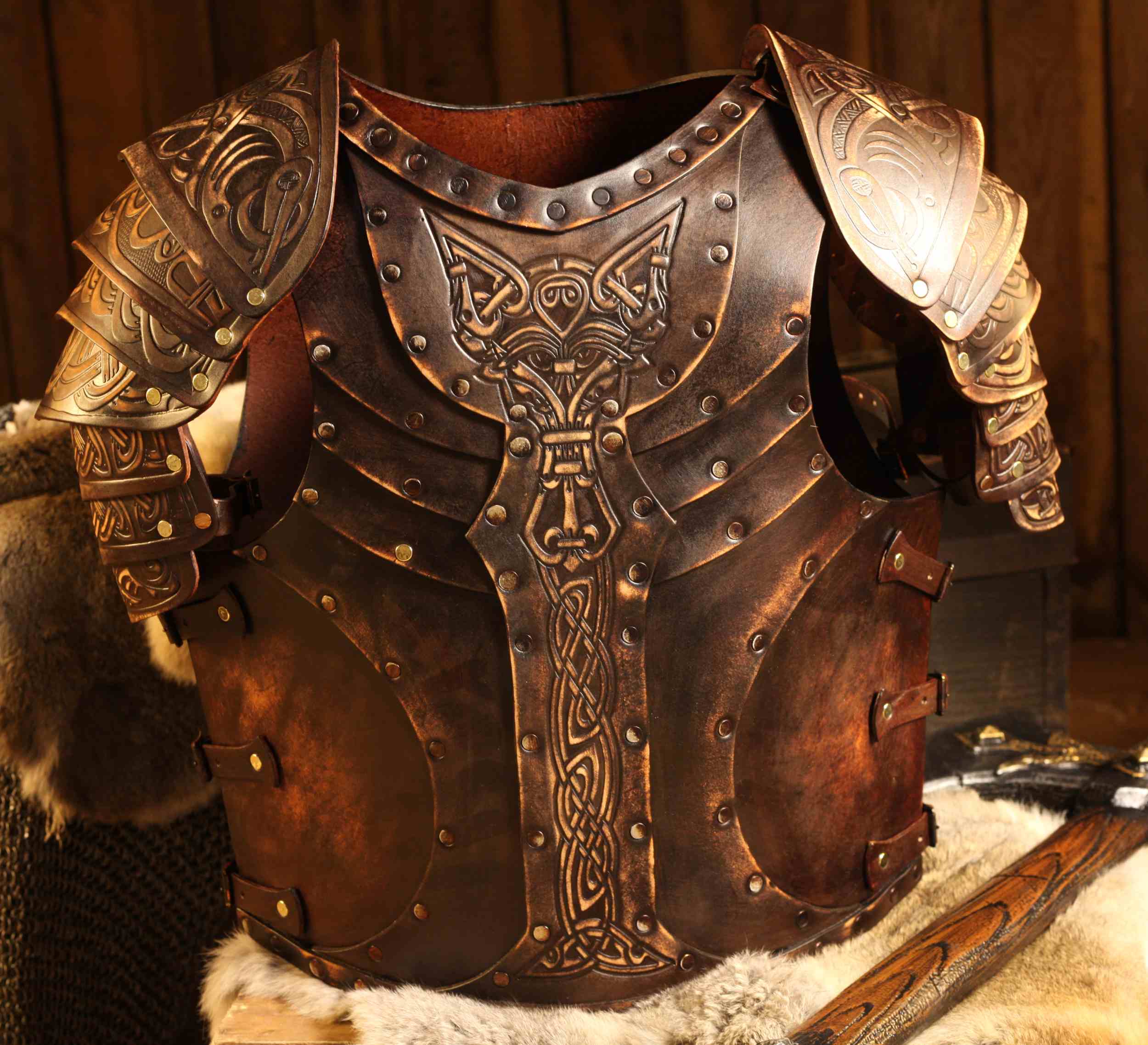 LARP Set Lederrüstung und Schulterrüstung