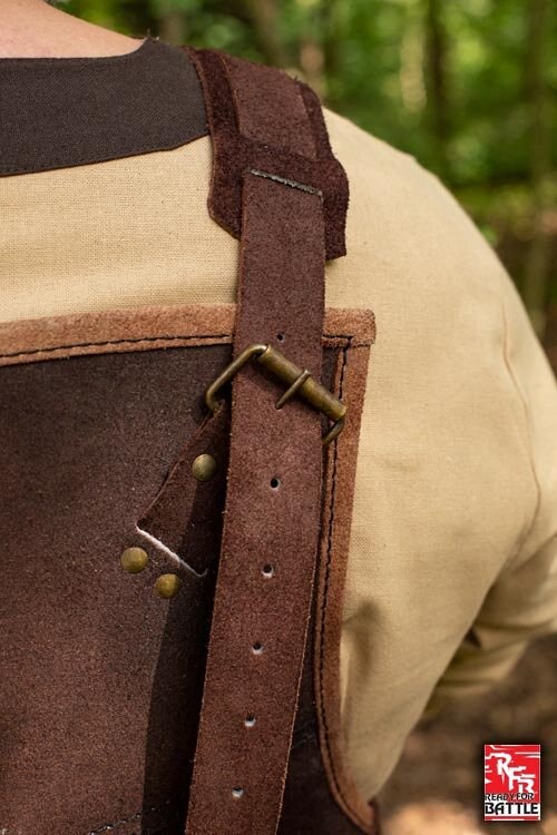 Braune Wikingerrüstung aus Leder