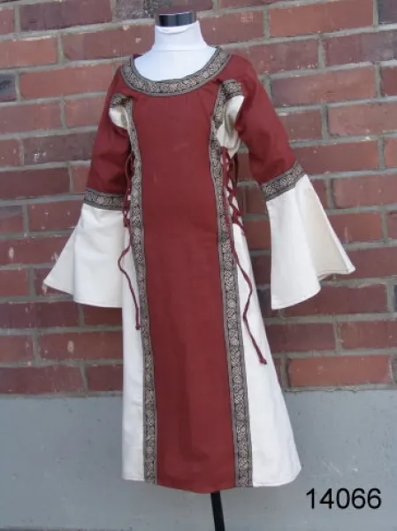 Mittelalterkleid Kinder seitliche Schnürung