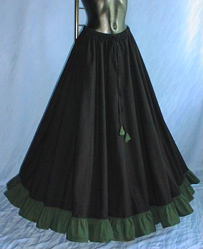 Mittelalterrock mit farbigem Saum