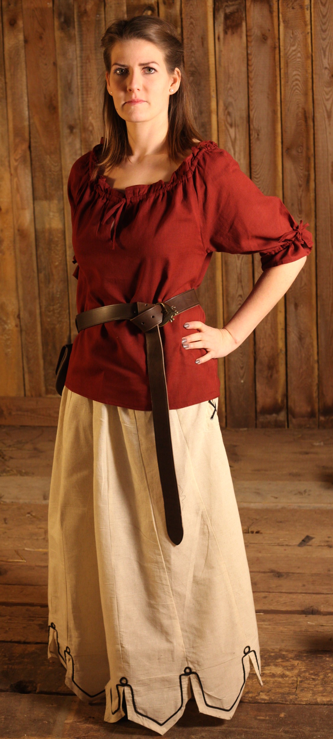 Mittelalterbluse, kurze Ärmel