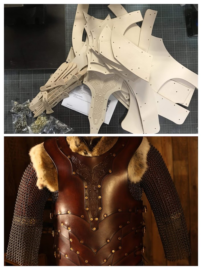 LARP Lederrüstung Draco Bausatz DIY