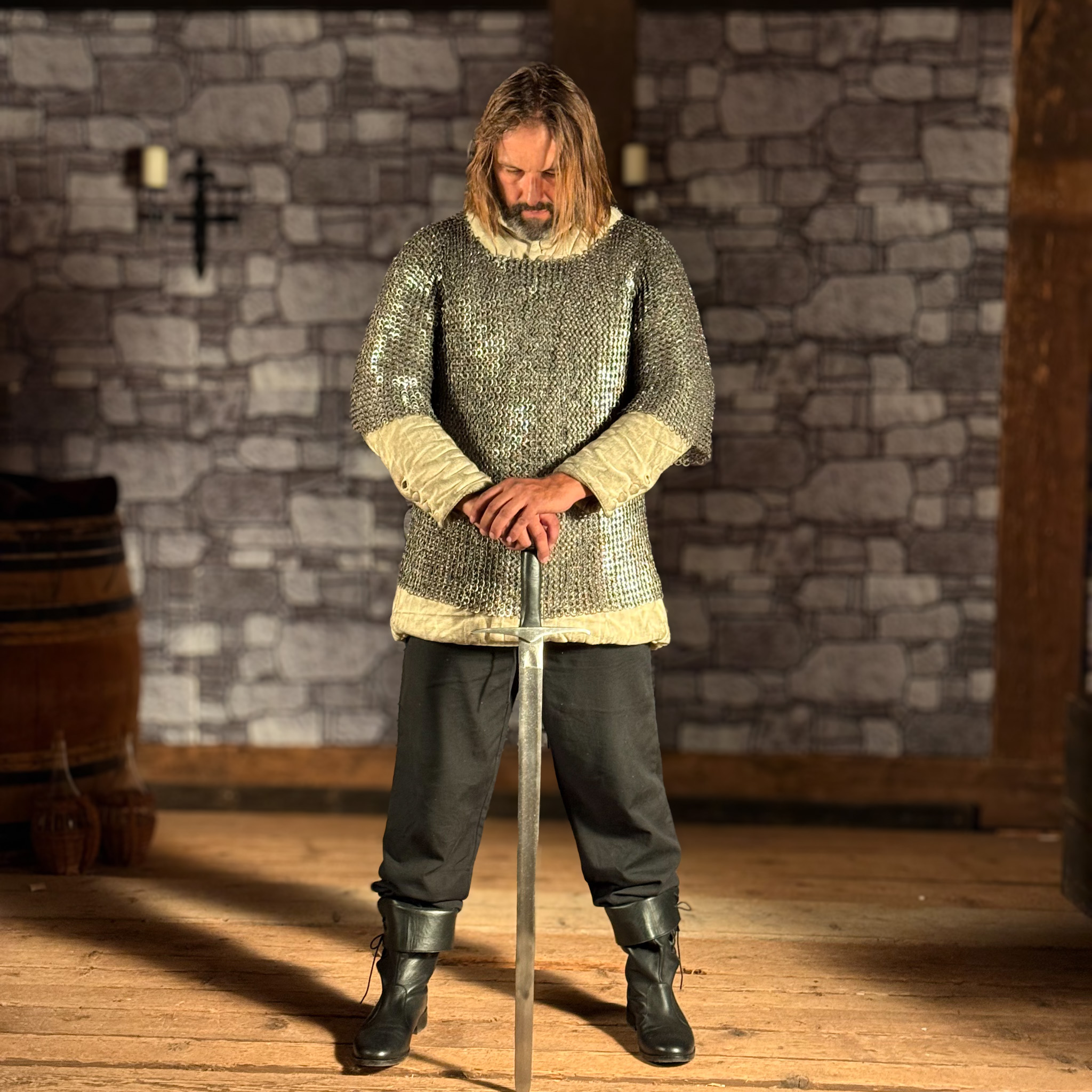 Kettenhemd Haubergeon Flachring ID 9mm, Edelstahl