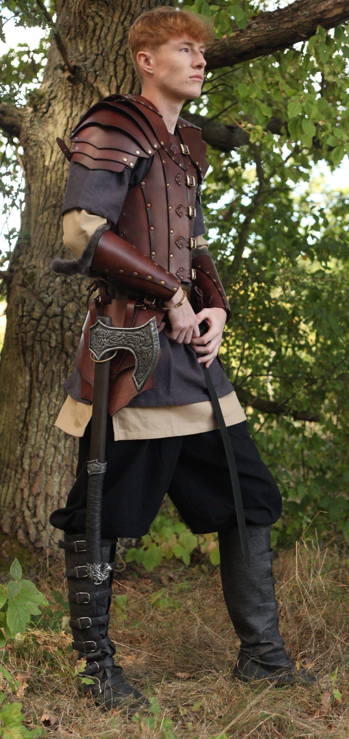 Lederrüstung Söldner Komplett-Set