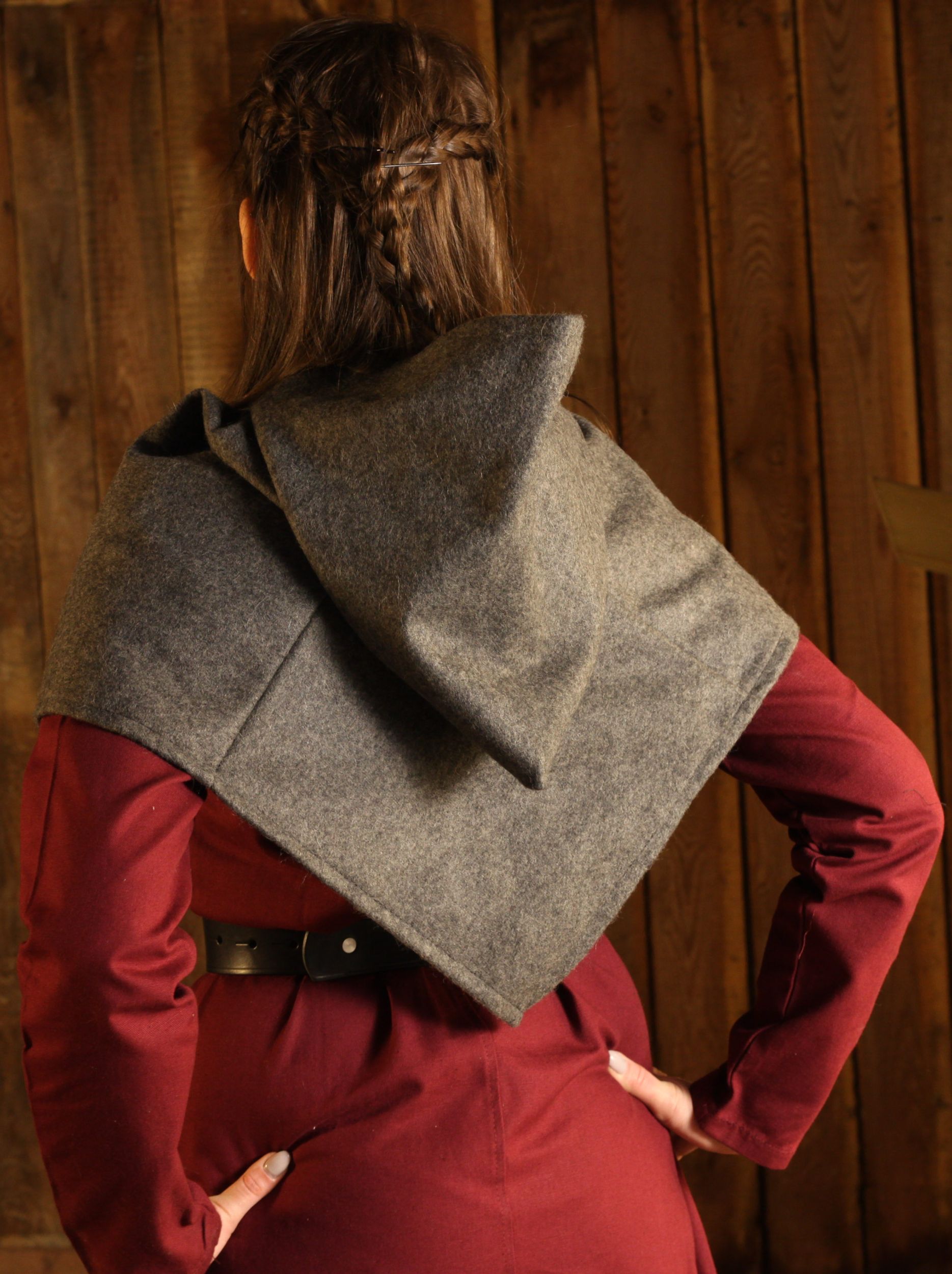 Woll-Gugel Bjorn  Grau